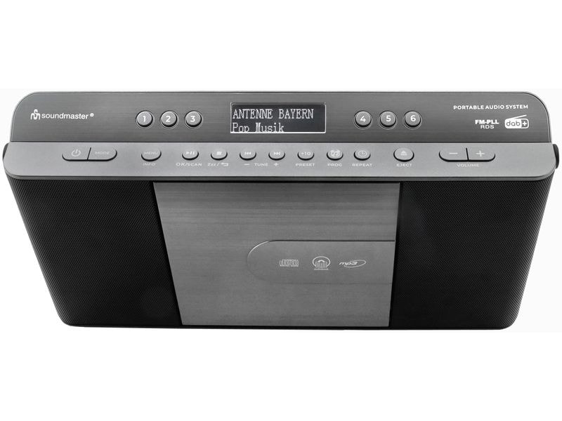 soundmaster DAB  Radio RCD1870SW Schwarz Tragbares DAB  Radio mit CD, MP3 und USB