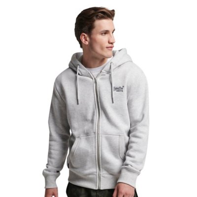 Sweatshirt zippé à capuche homme Essential Logo SUPERDRY