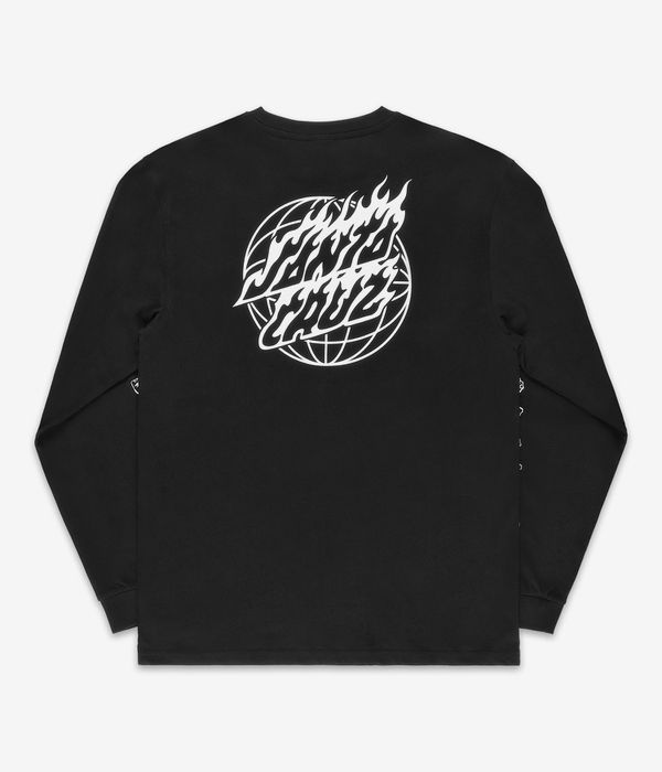 Santa Cruz Global Flame Dot Mono Longsleeve (black)