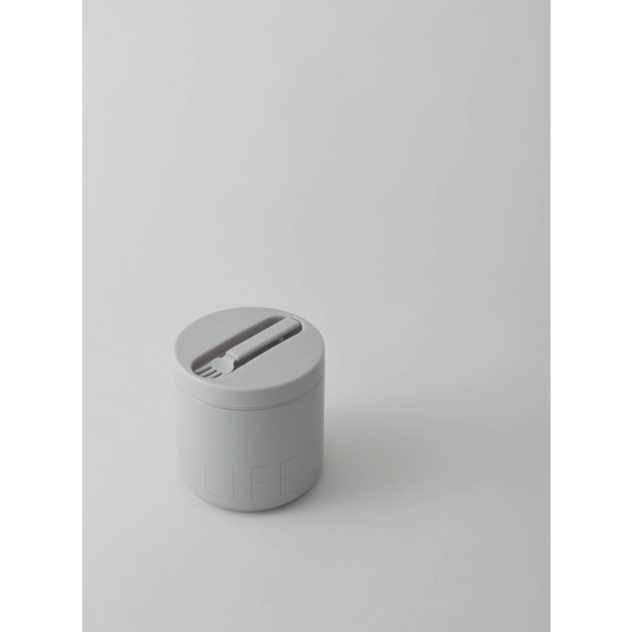 Design Letters Thermobox Travel life large in cool gray