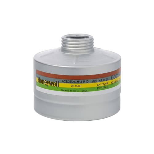 Cartouche anti-gaz aluminium Honeywell A2B2E2K2P3 pour masque anti-gaz