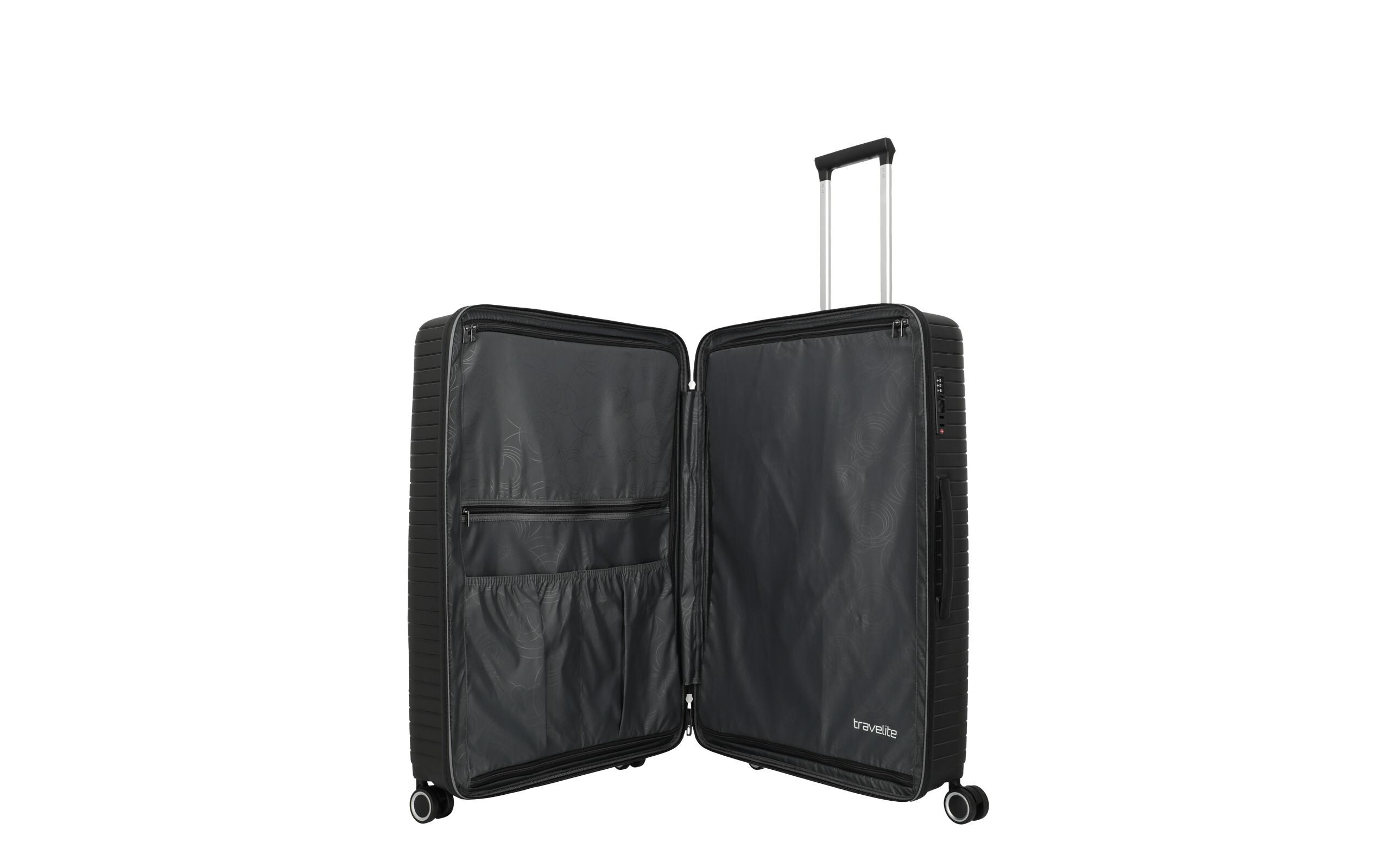 Reisekoffer ORBITA Trolley, L SchwarzDer kompakte Begleiter für bunte Reisen
