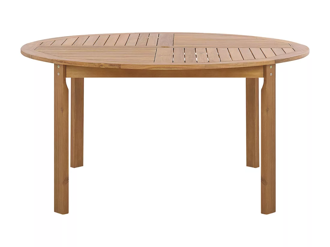 Table de salle à manger de jardin TOLVE 150 cm 150 cm Acacia Marron