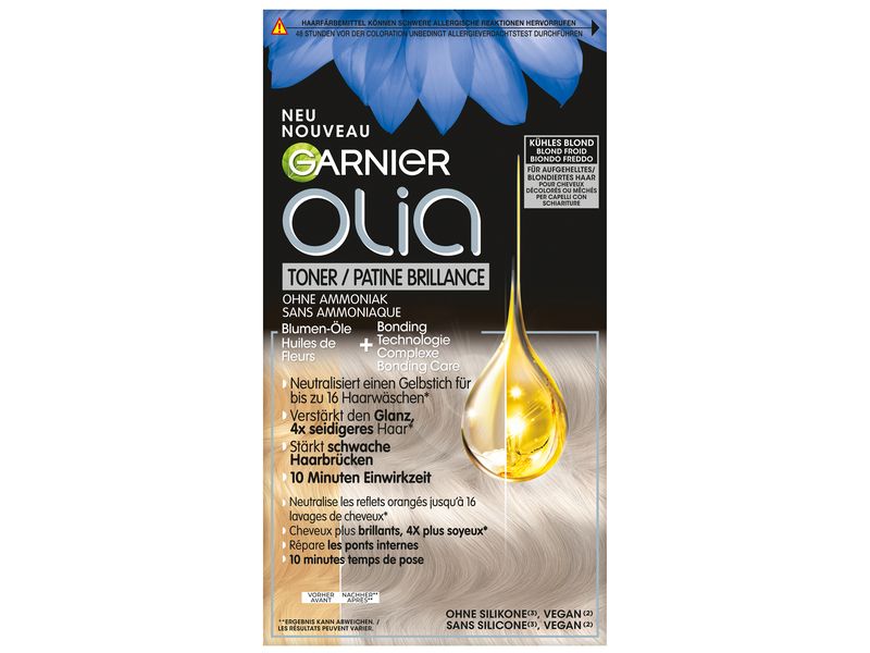 Garnier Haarcoloration Olia 9.1 Toner Kühles Blond Haartönung in kühlem Blond