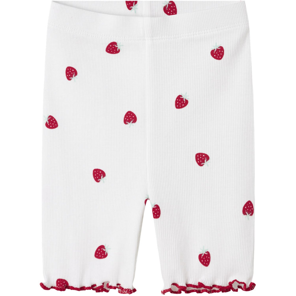 Køb Name It Bright White Jillie Slim Biker Shorts