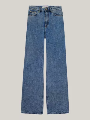 Calça jeans Claire de cintura alta e pernas largas