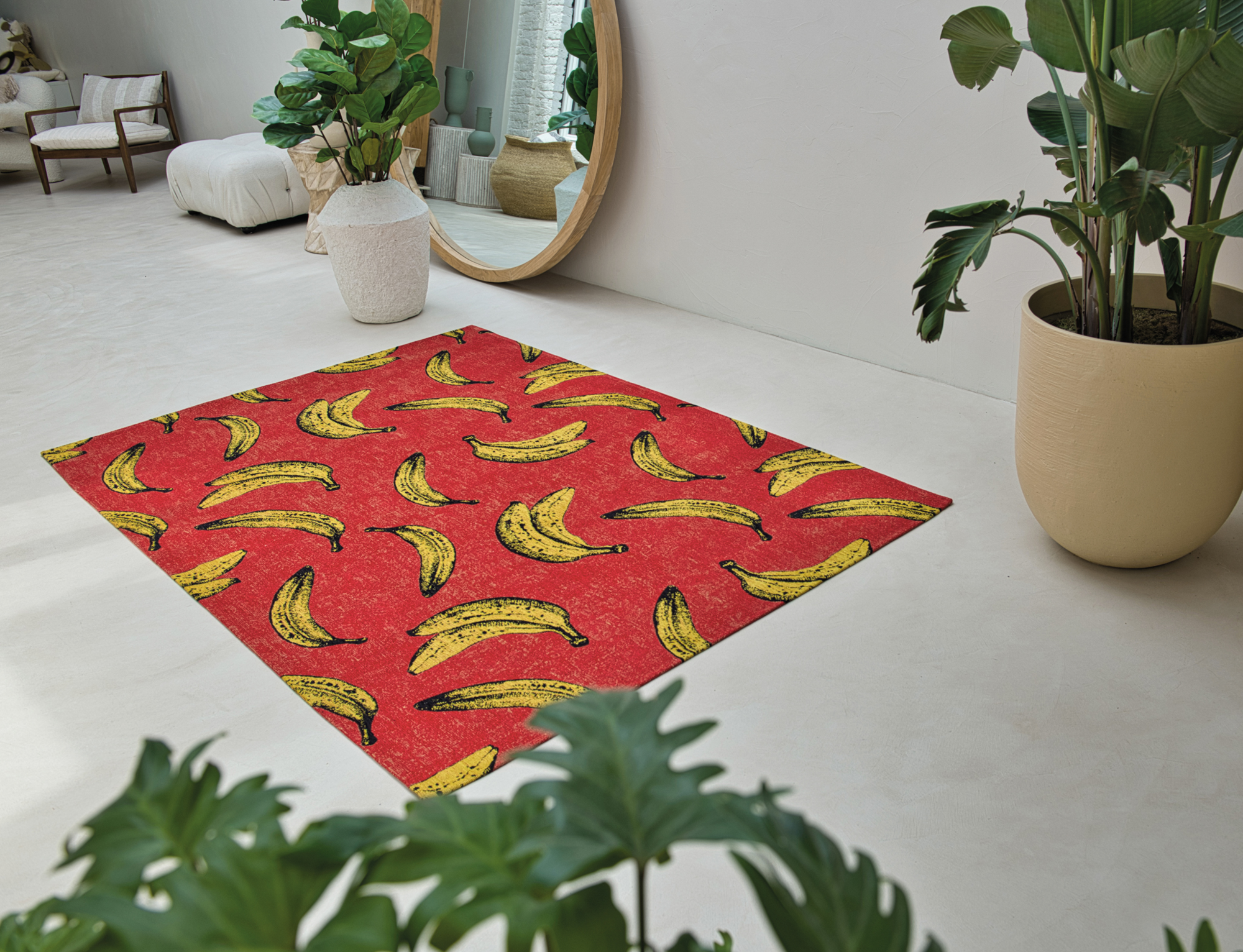 Ecorugs vloerkleed Banana rood 280x390 cm