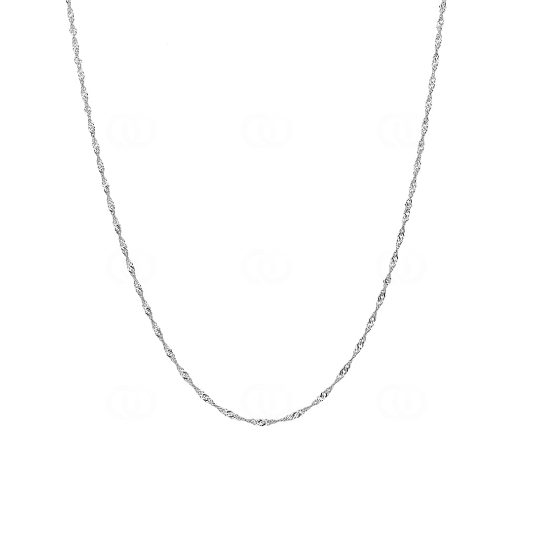 Singapurkette 750/18 K Weissgold 1.5mm