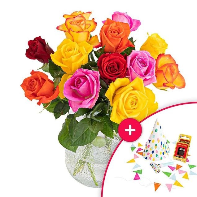 Brievenbusbloemen | Cadeaupakket Rozen | Gefeliciteerd