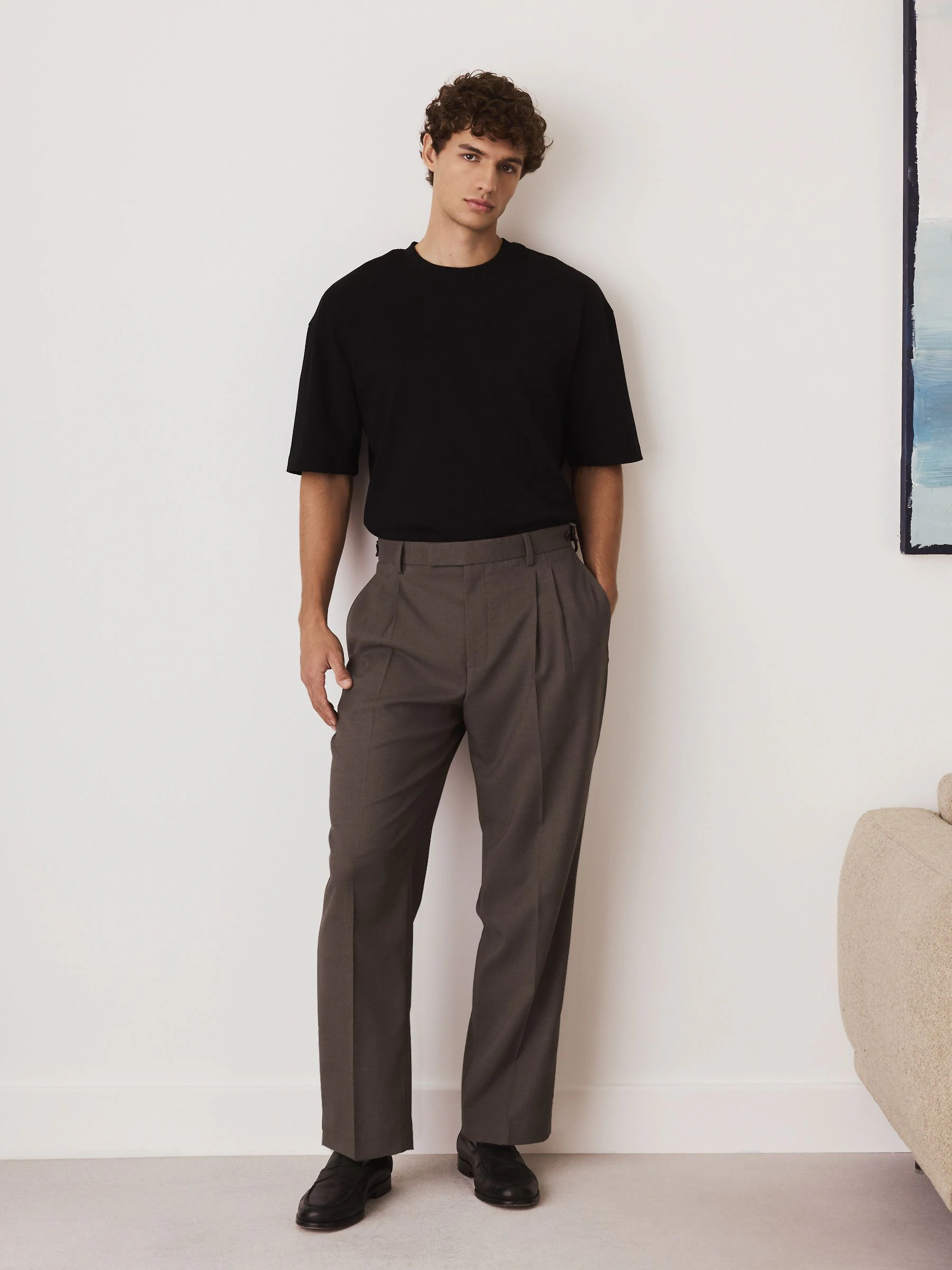 Bruin - Relaxed Fit Smart Pleated Trousers