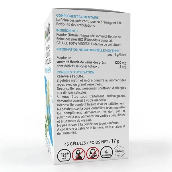 Arkopharma Arkogélules Drenagem e Flexibilidade Meadowsweet 45 cápsulas