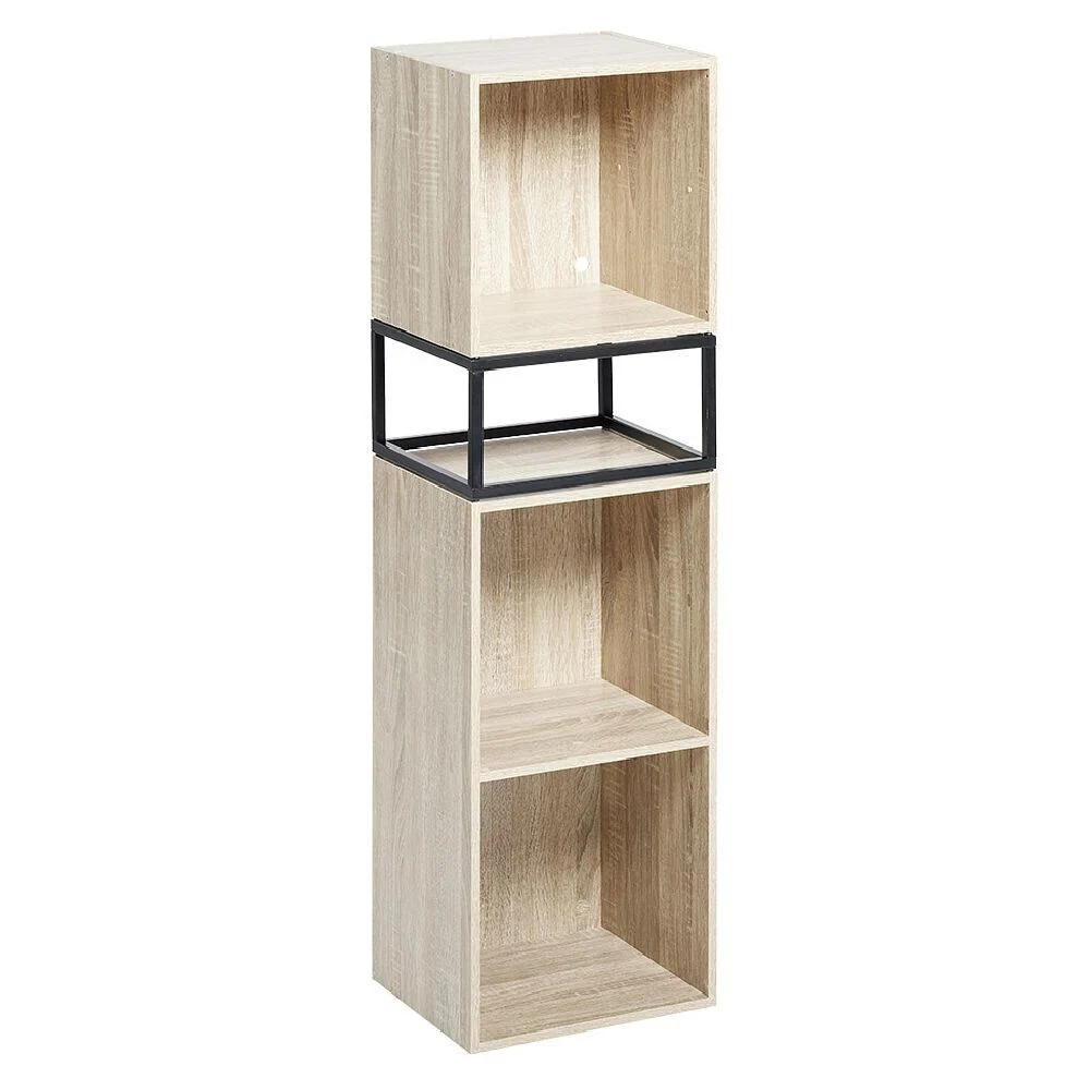 Pieds pour meuble Box Cube métal noir H17,5cm