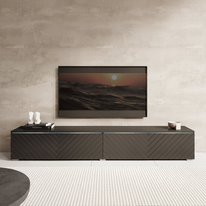 Dixon - TV-Meubel - Zwart visgraat - 180 cm