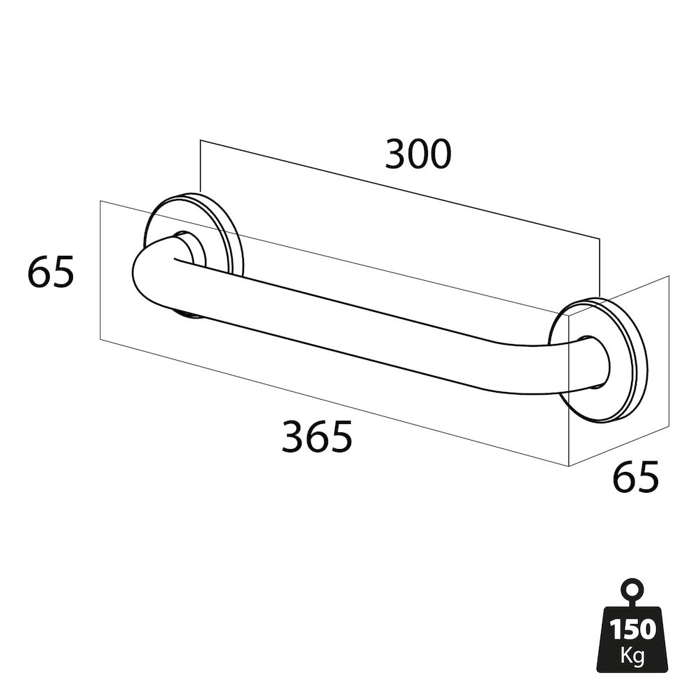 Tiger Libra Veiligheidsgreep 30 cm rvs geborsteld
