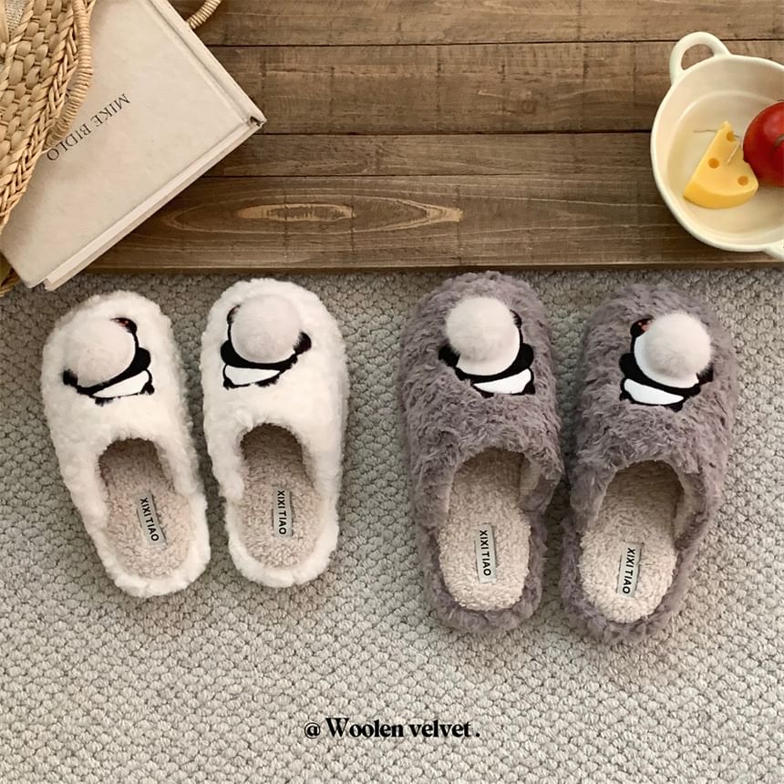 Dalli Daisy - Panda Bobbel Fluffy Pantoffels