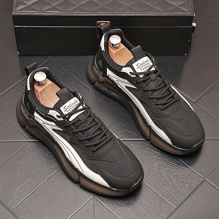 Mr Ozera - Platform Panel Mesh Sneakers