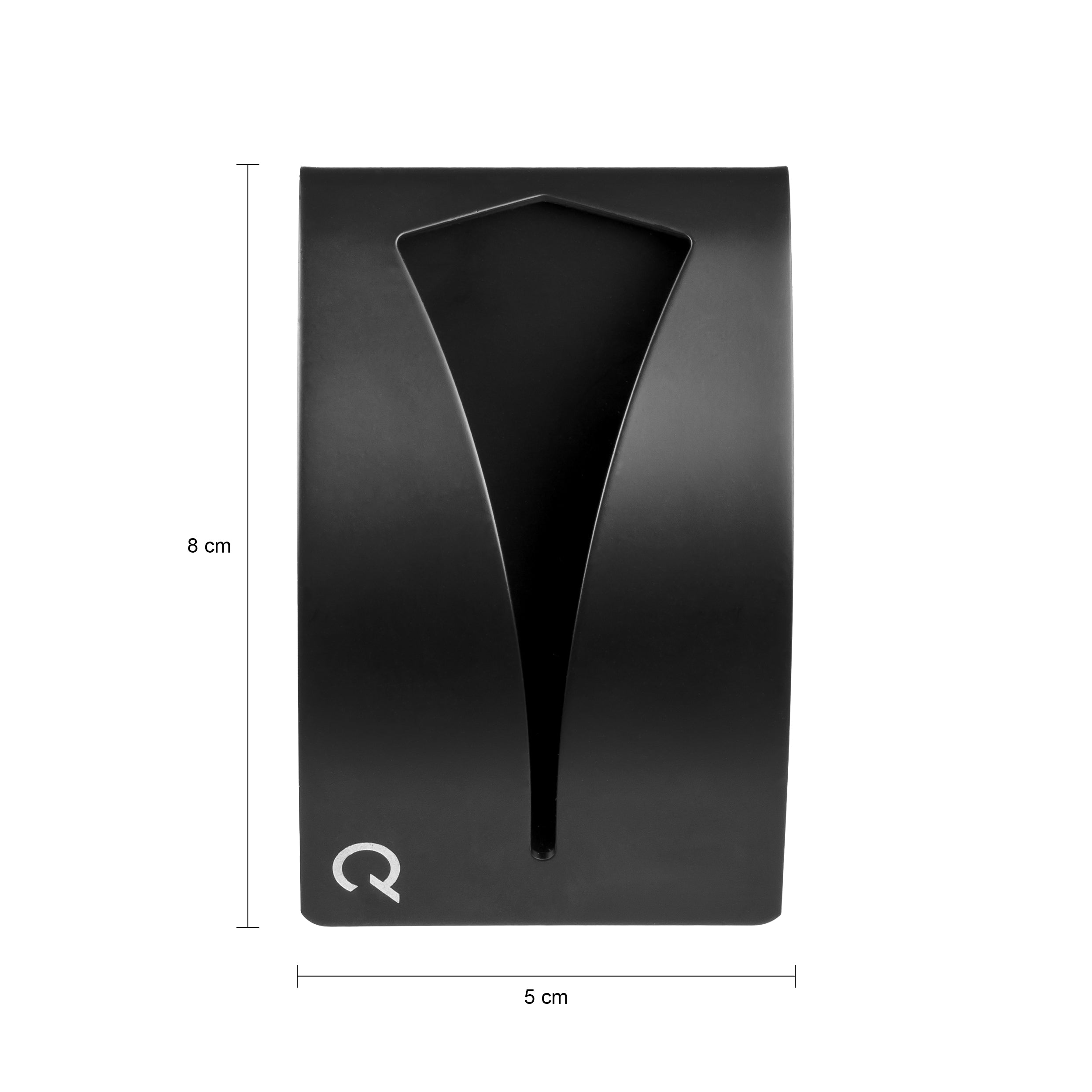 QUVIO Handdoekenhouder plakstrip RVS - Zwart