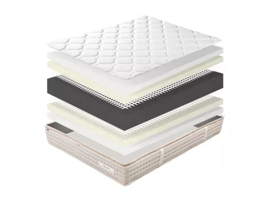Matelas Sublime, 20 cm, mousse haute densité, ferme, face été/hiver + oreiller, 160x200cm