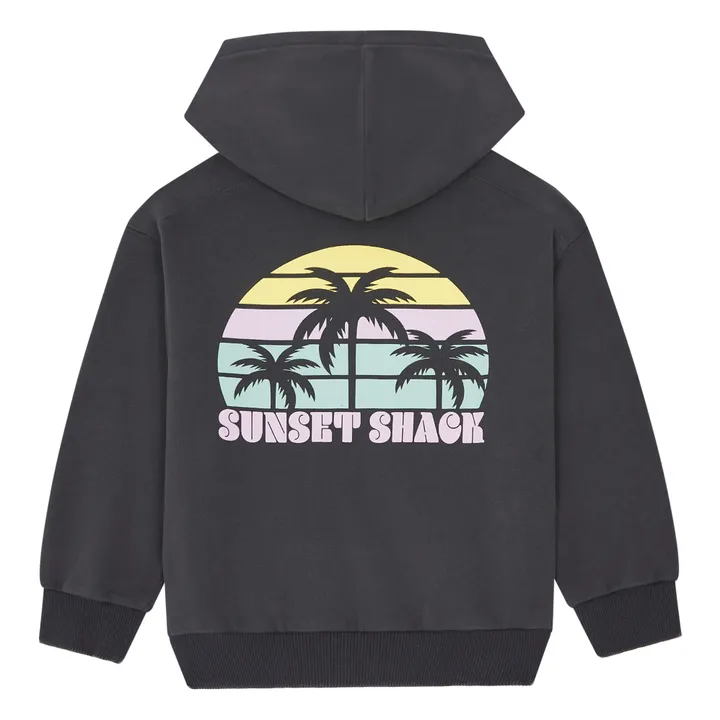 Hundred Pieces Sweat à Capuche Zippé Coton Bio  | Noir