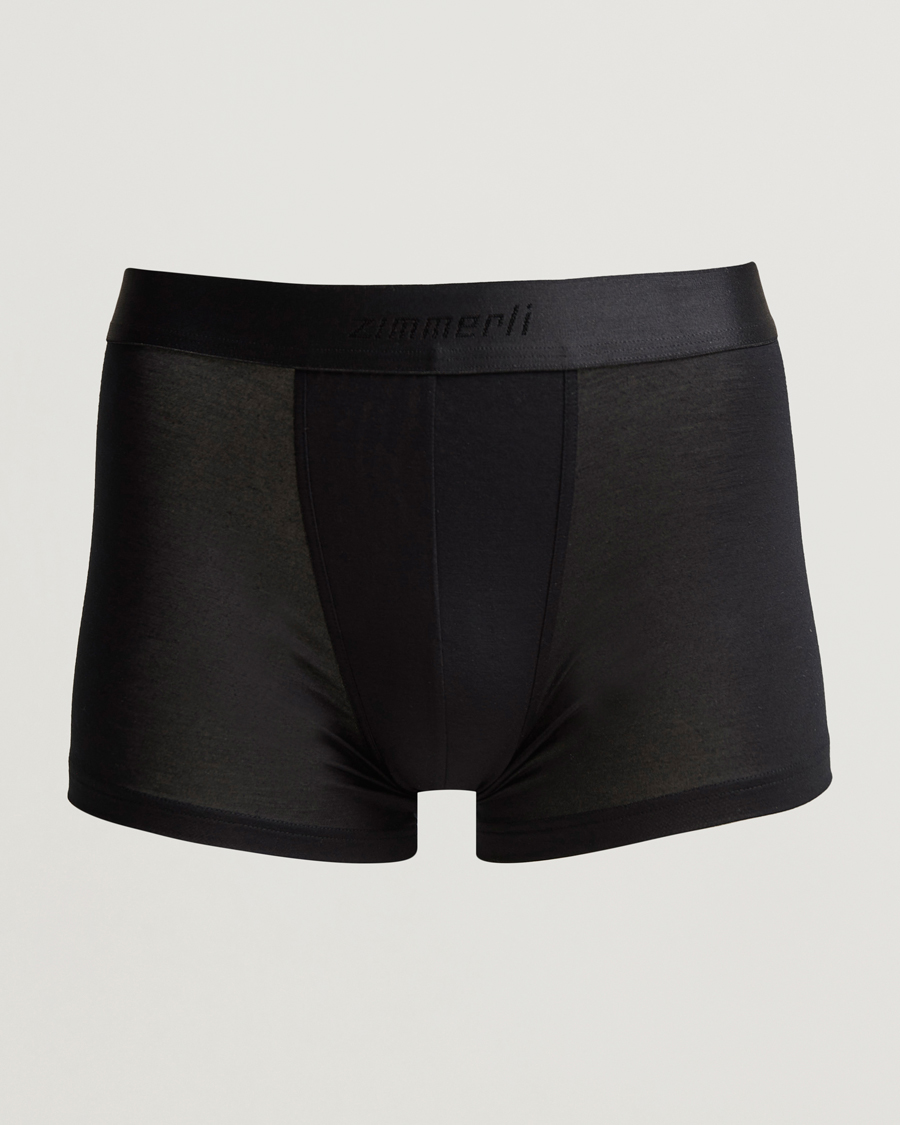 Zimmerli of Switzerland Micro Modal Boxer Briefs Black