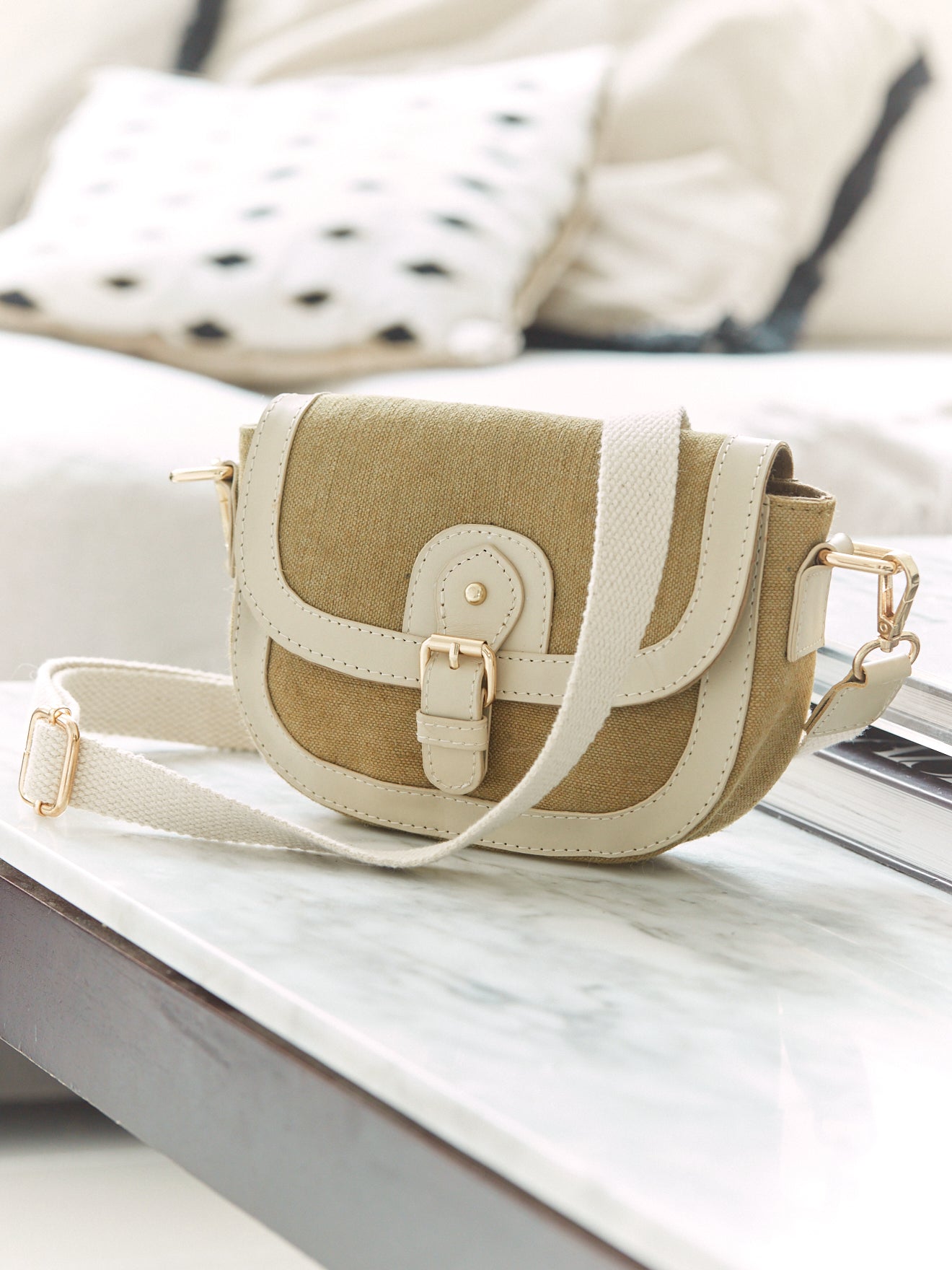 Sac besace bi-matière - Collection Maroquinerie Cyrillus