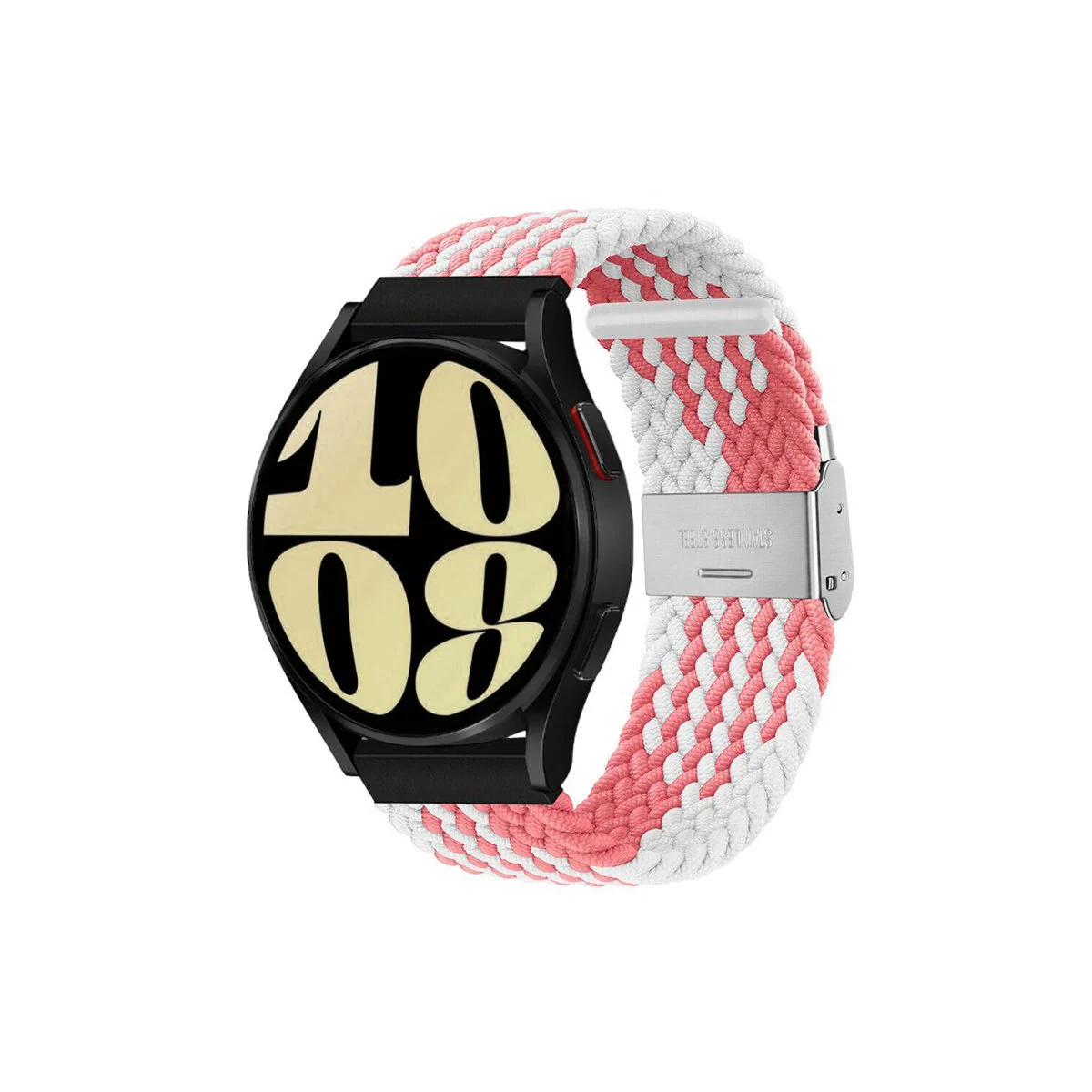 Flettet elastisk armbånd Samsung Galaxy Watch 6 (44mm) - pinkwhite
