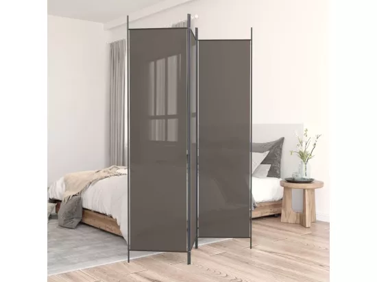 Cloison de séparation 3 panneaux Anthracite 150x200 cm Tissu