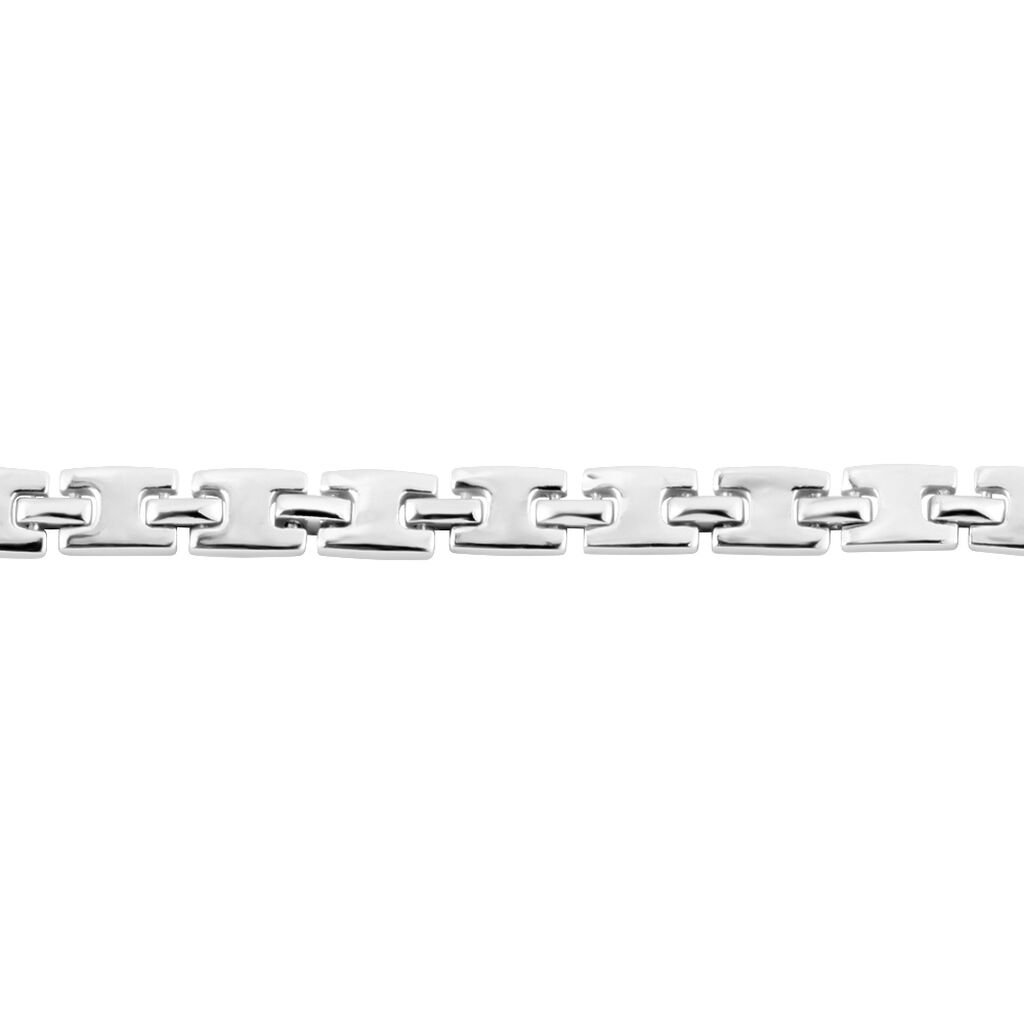 Bracelet Maille Lancelot Argent Blanc