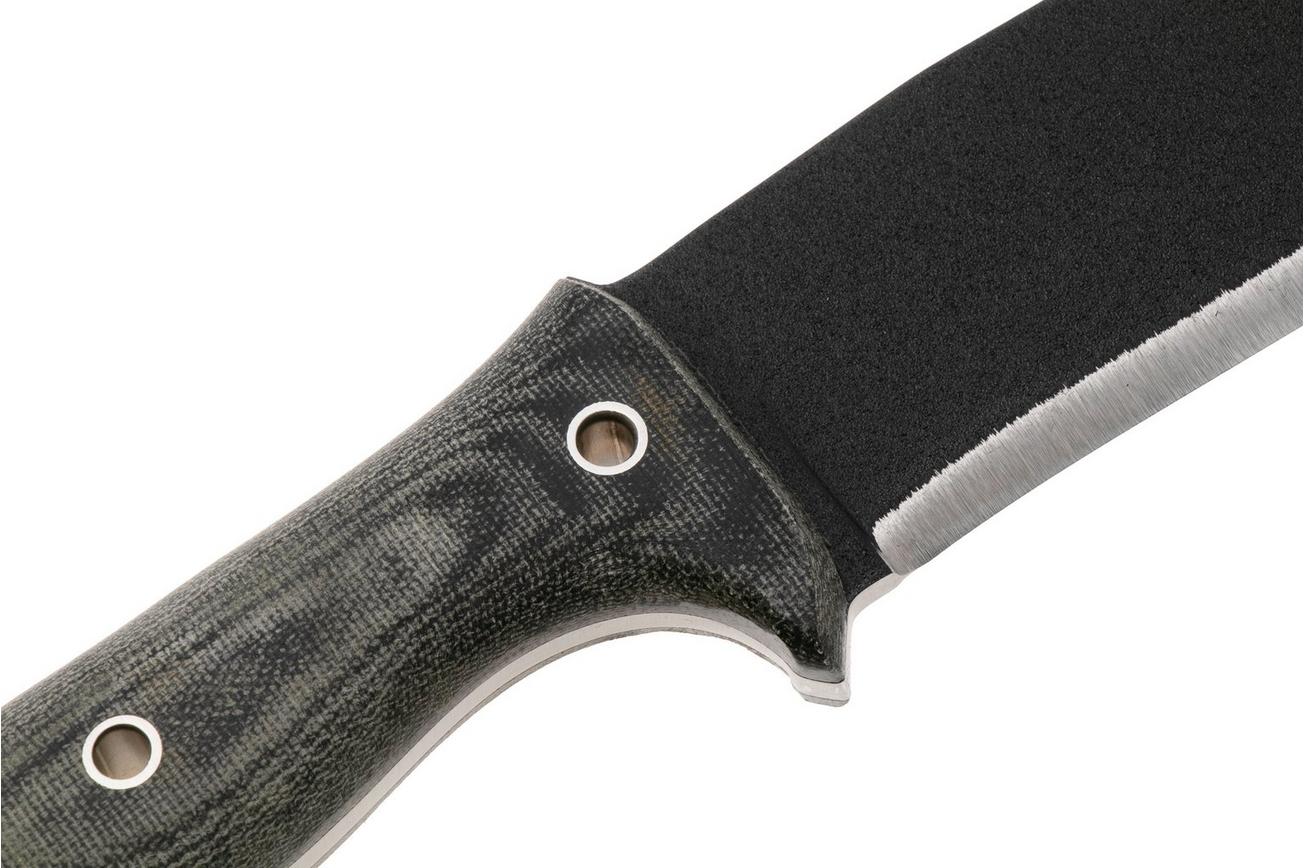 Condor Crotalus CTK257-5.5HC Powdercoated 1075, Green Micarta, vaststaand mes