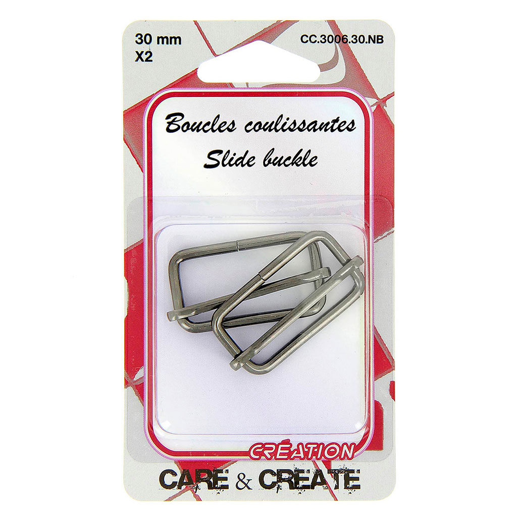 Lot de 2 boucles réglages 30mm mat