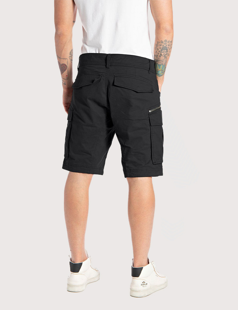 REPLAY SHORT CARGO JOE NOIR 098