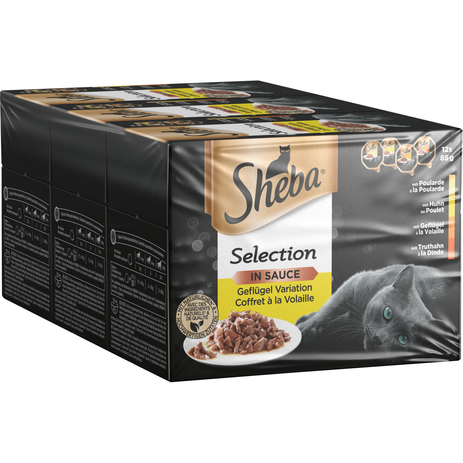 Sheba Sel in Sa Ge Var Schale 3x12x85g