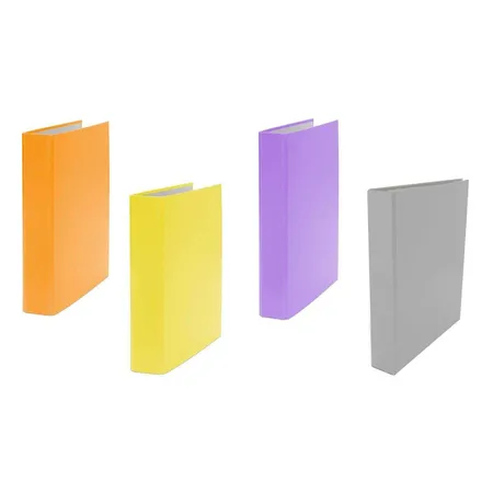 Livepac Office Ringbuch DIN A5, 2-Ring, 4 Stück je 1x in gelb, grau, orange und lila