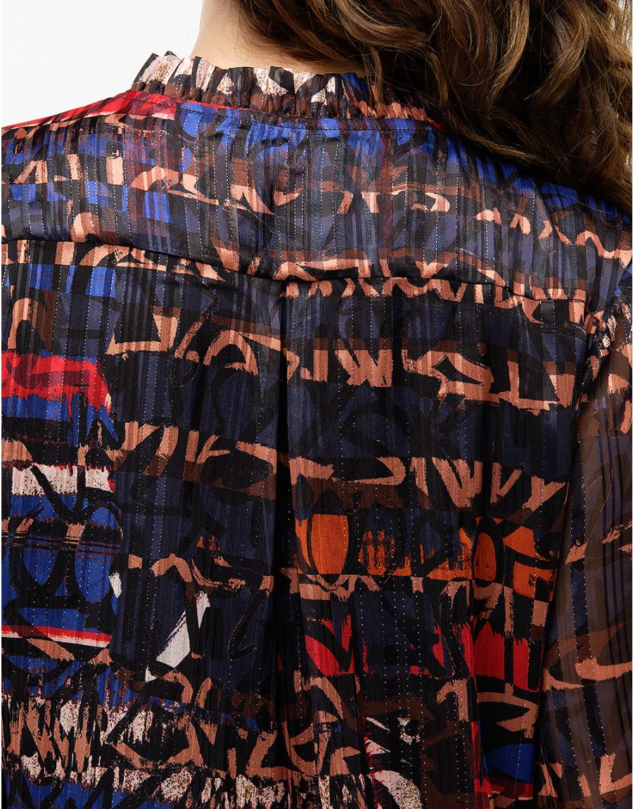 Blouse en voile imprimée