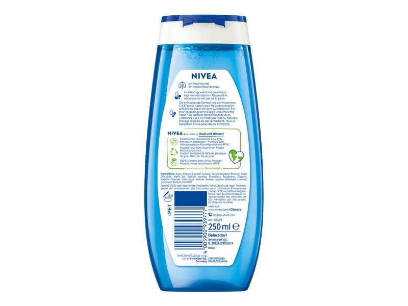 NIVEA Duschgel Fresh Pure 250 ml Pflegende und verwöhnende Cremedusche für ein sauberes Gefühl