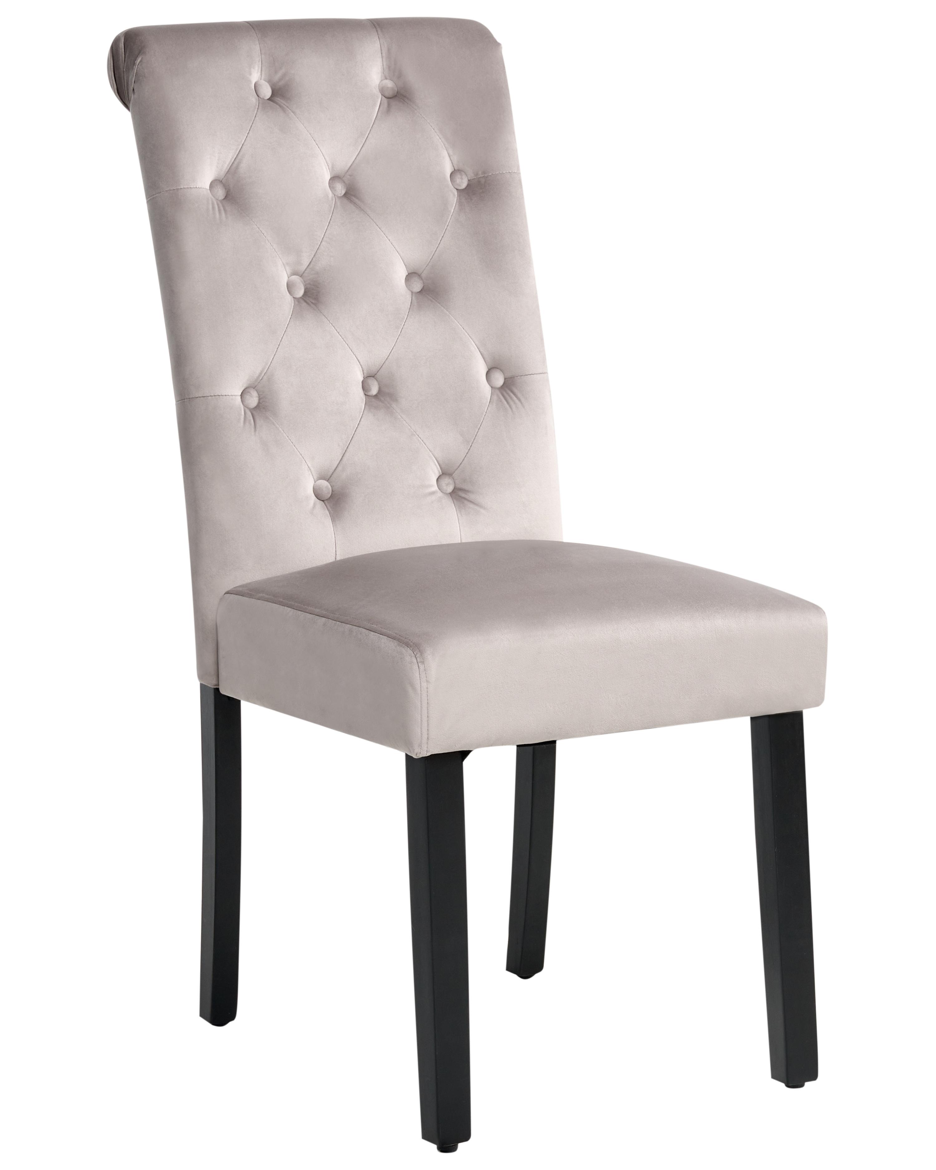 Set van 2 eetkamerstoelen VELVA Fluweel Grijs