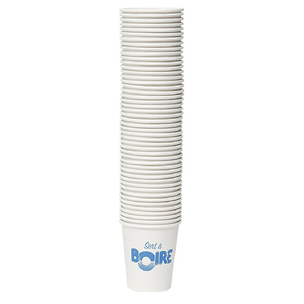Lot de 50 gobelets jetables en carton