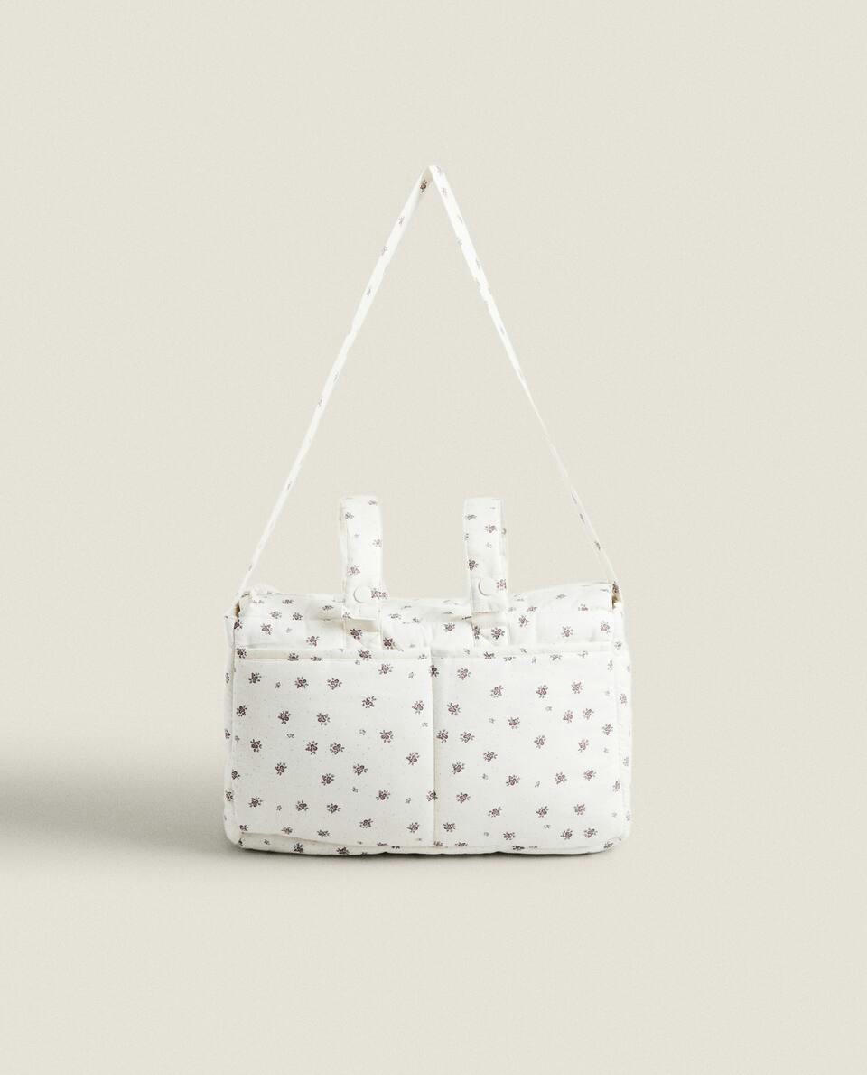 BOLSA DE MATERNIDADE COM ESTAMPA FLORAL