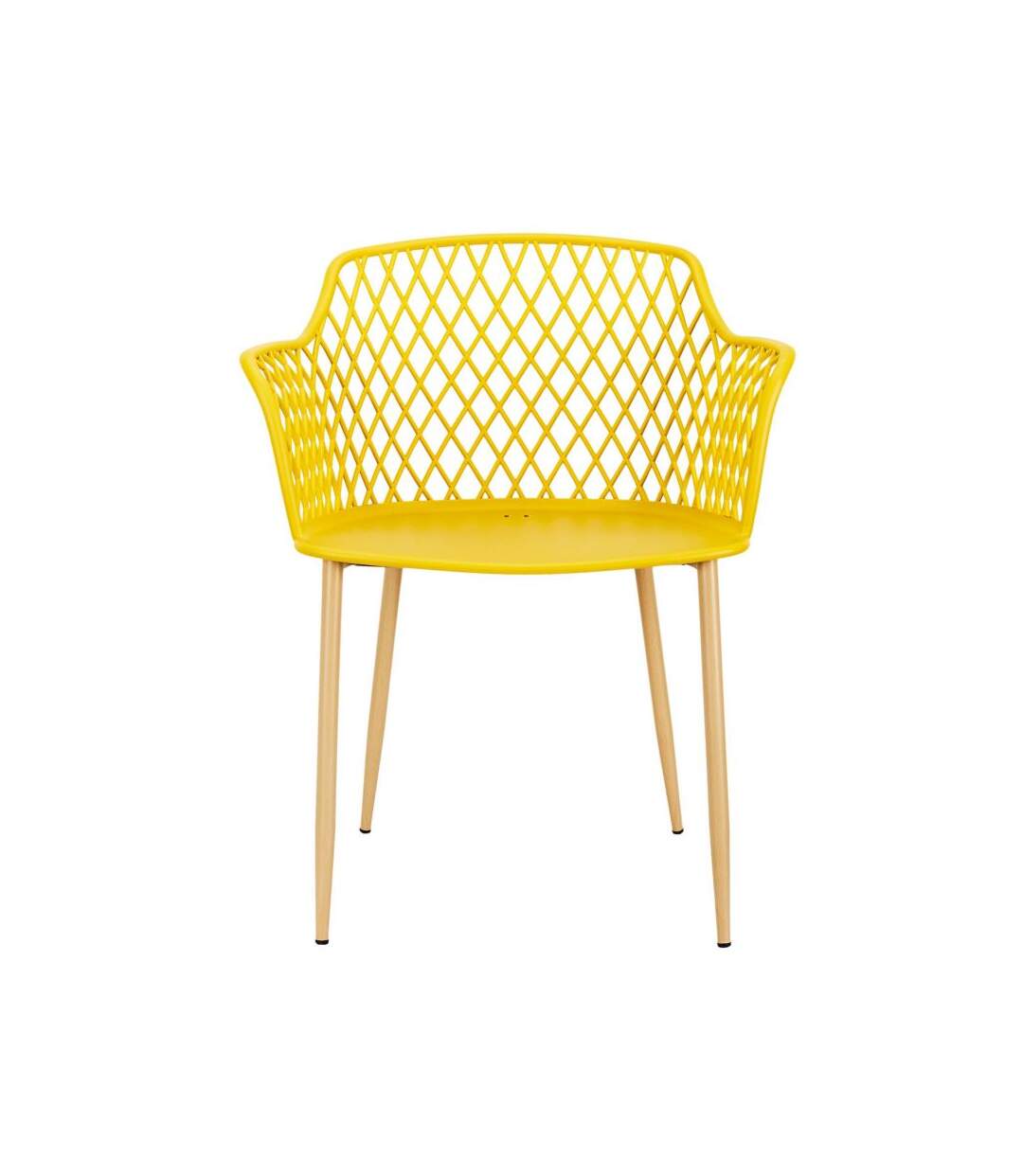 Paris Prix - Lot De 4 Fauteuils Design malaga 80cm Jaune