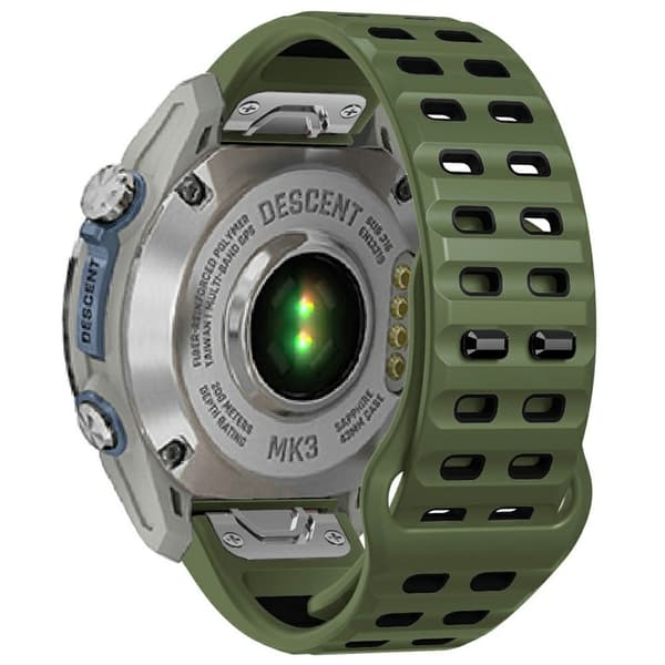 Garmin Fenix 8 47 mm / Fenix E 47 mm silikonklokkearmbånd med hurtigspenne i to farger - Militærgrønn + Svart