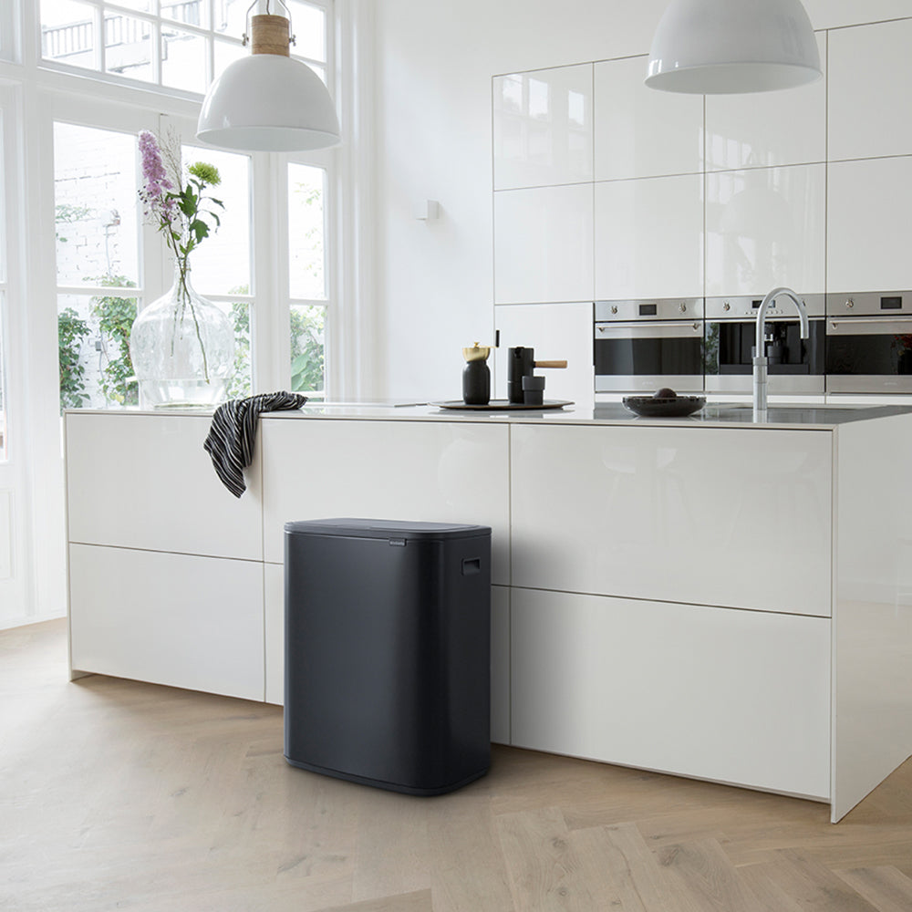 Brabantia Bo Touch Bin Afvalemmer 2 x 30 L - Zwart