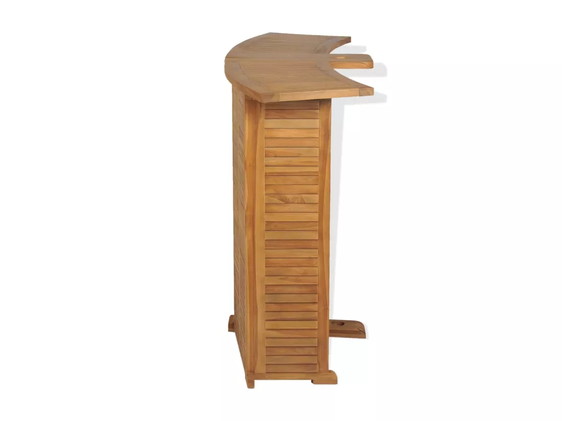 Prolenta Premium - Table pliable de bar 155x53x105 cm Bois de teck solide