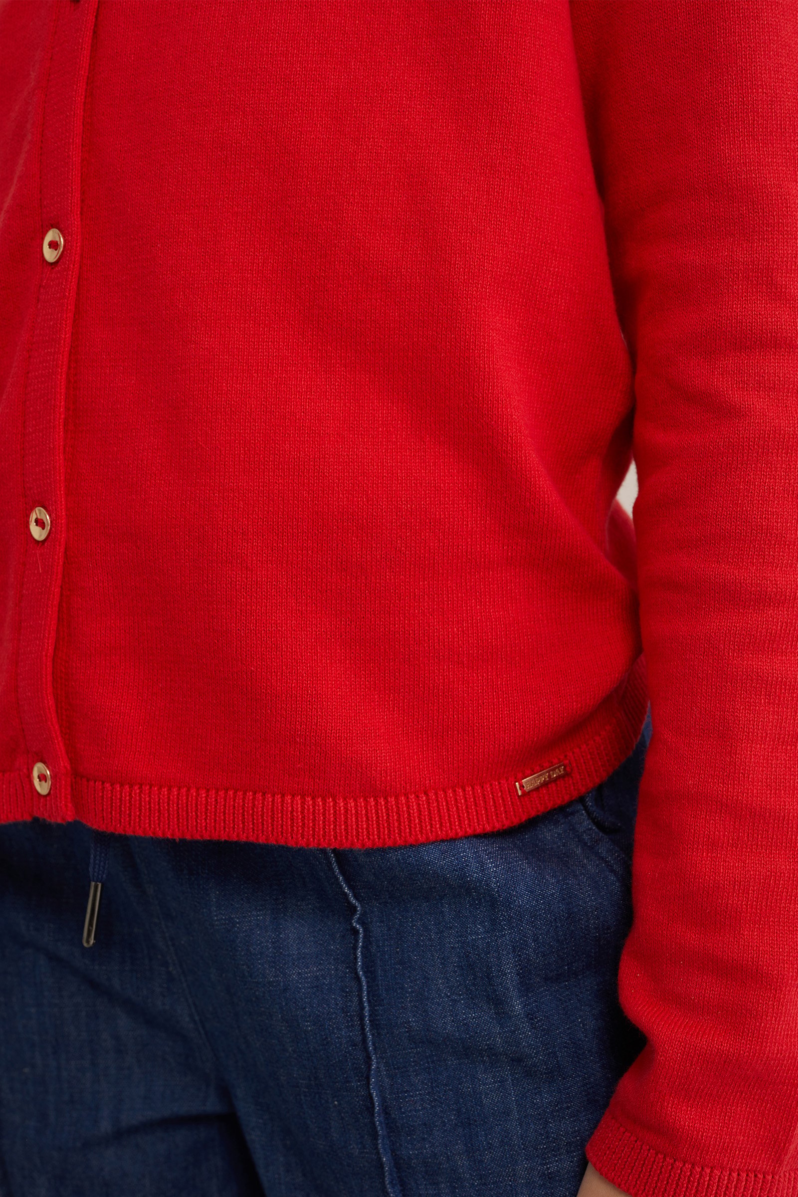 Meisjes gebreide vest WE Fashion Vuurrood
