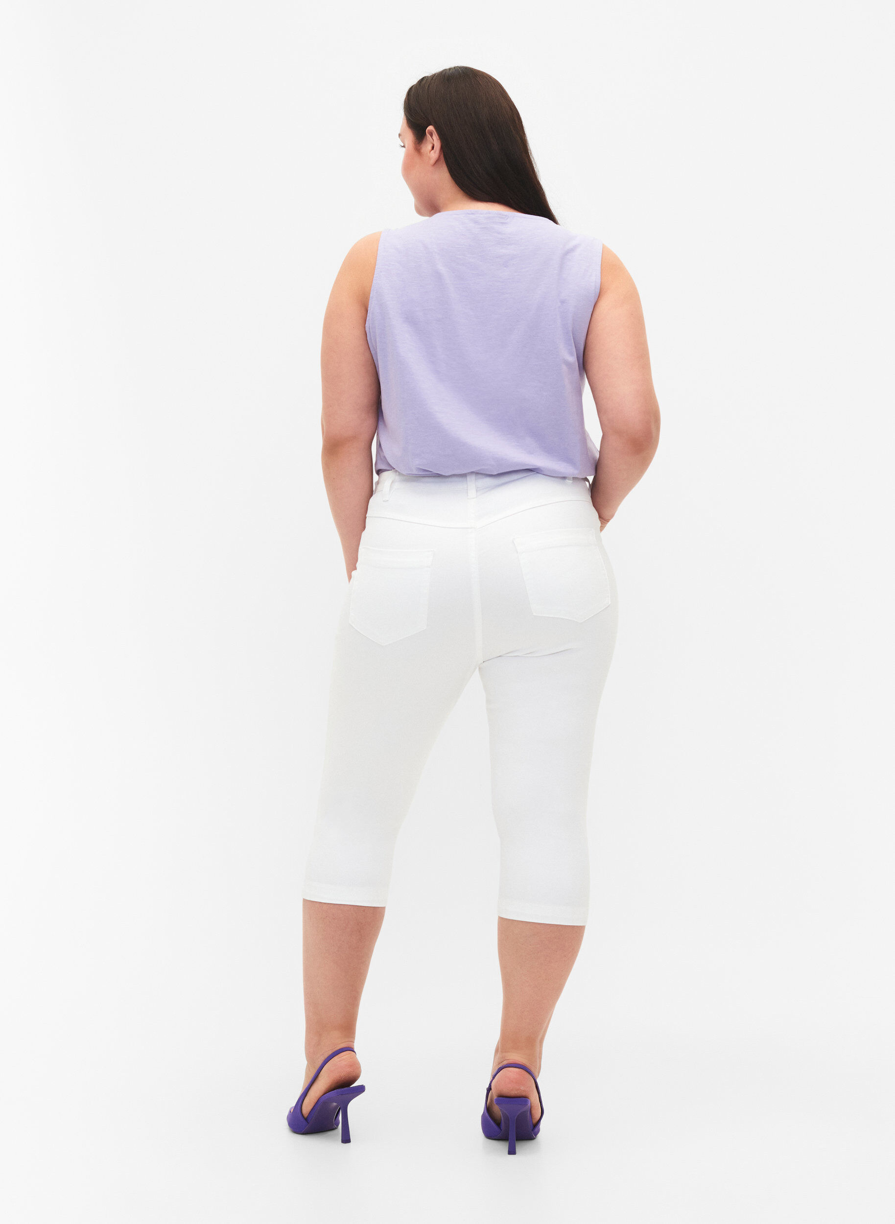 Højtaljede Amy capri jeans med super slim fit