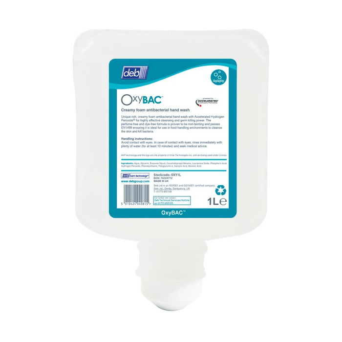 Deb Stoko 6st OxyBac Foam OXY1LNL Wash 6x1liter (OXY1LNL)