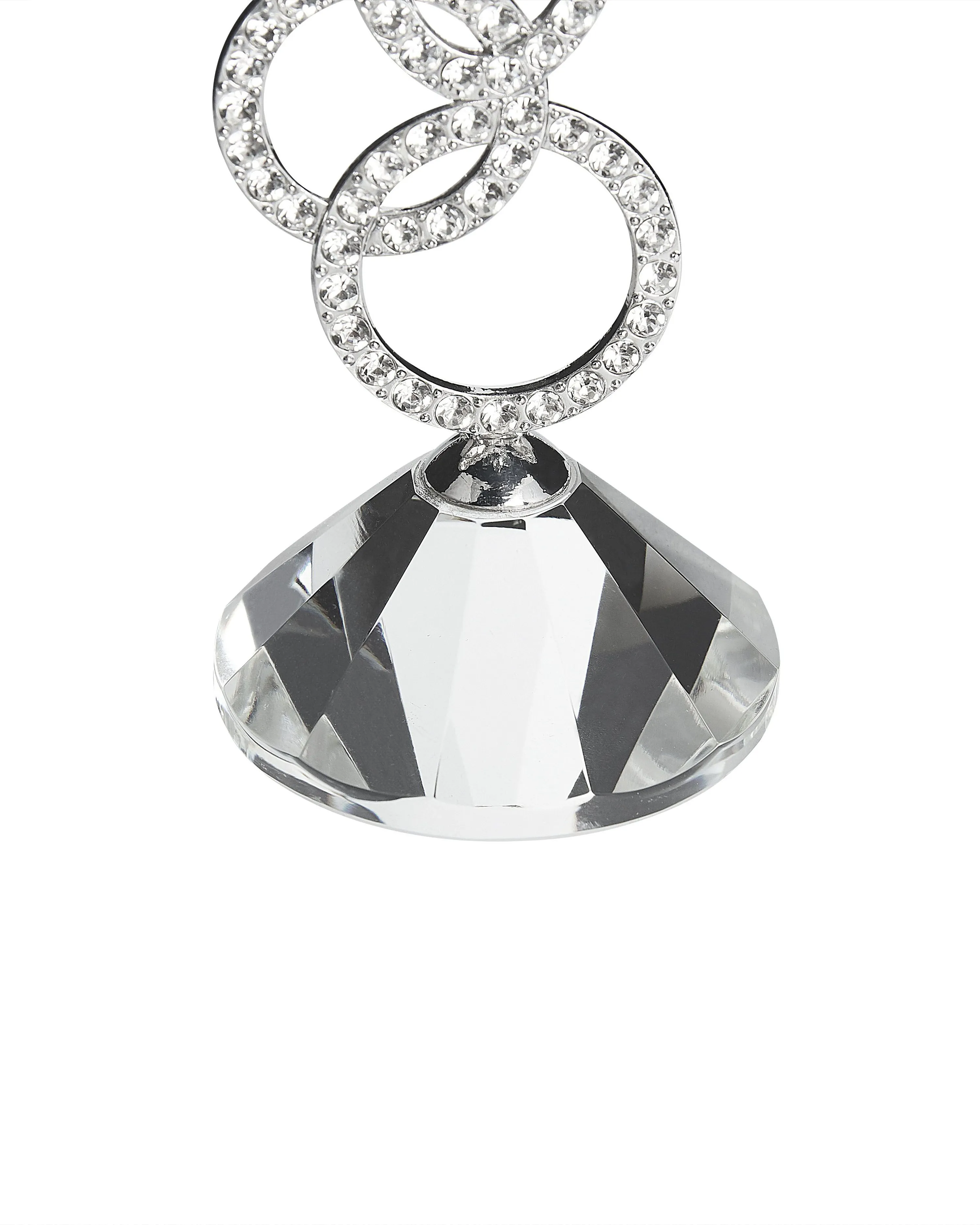 Kaarshouder OVIEDO Glas 19 cm Zilver
