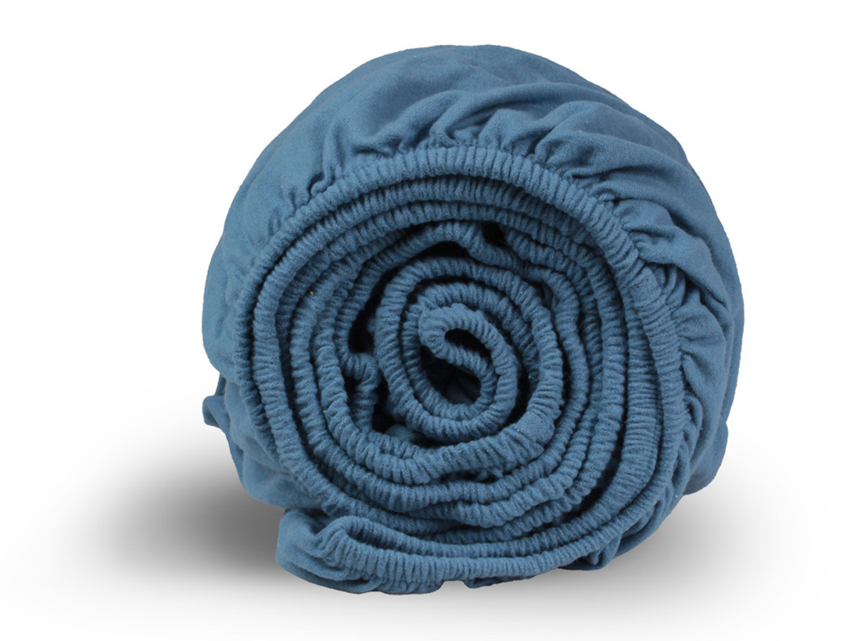 DoubleDry Flanel 140x200 cm hoeslaken - petrol