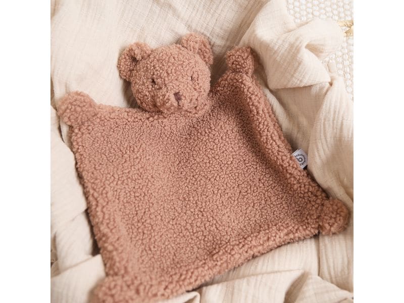 bieco Schmusetuch Bär Mika Braun Kuscheltuch mit süssem Bärgesicht
