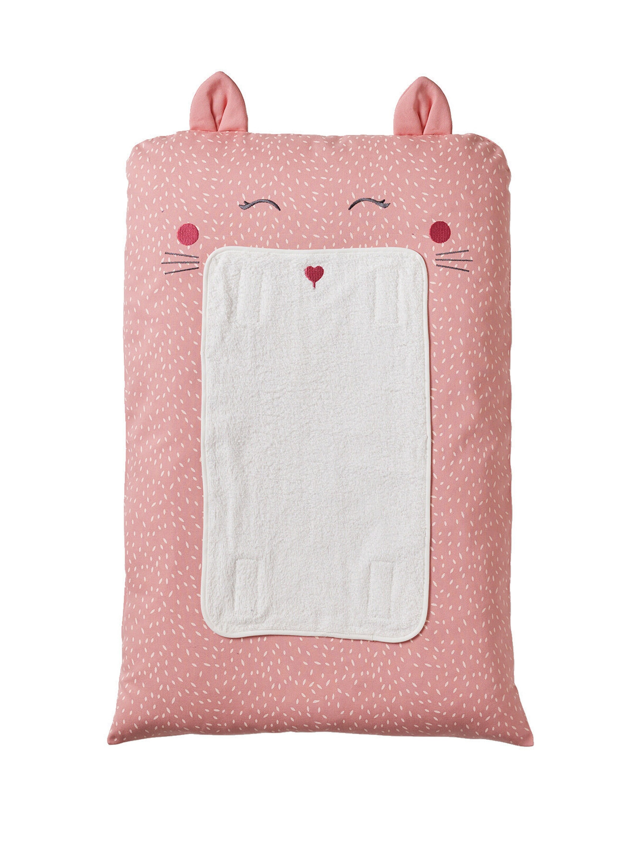 Vertbaudet Bezug für Baby Wickelauflage KATZE rosa bedruckt