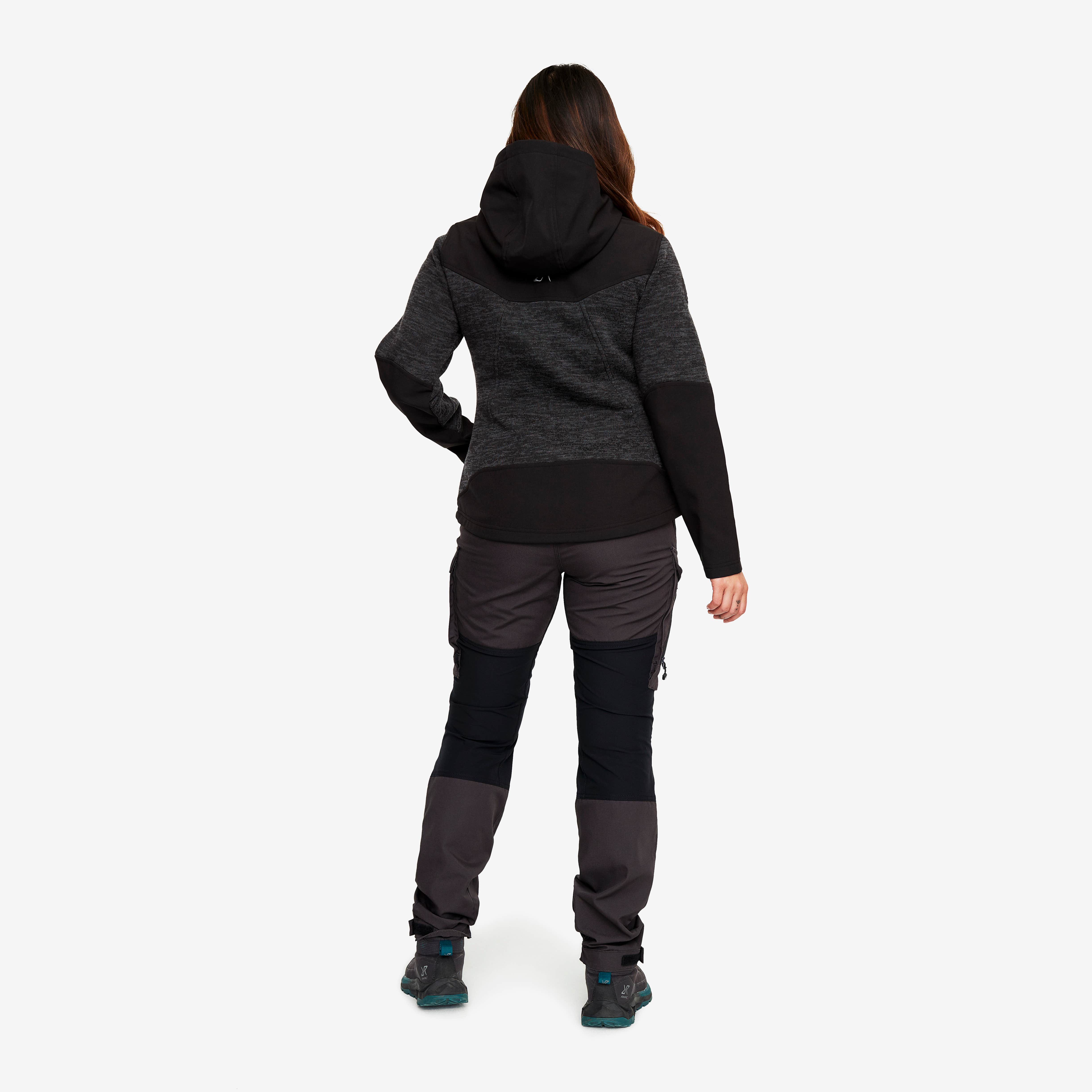 Wander Pro Wool Hoodie Dame Anthracite